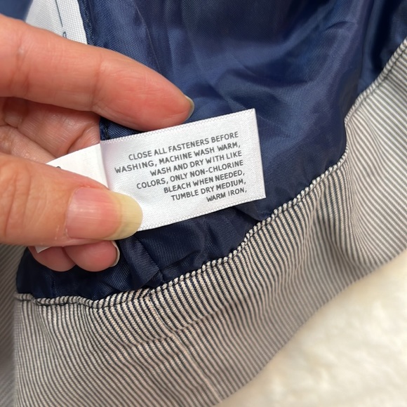 Old Navy Beige Striped Pea Coat - Picture 16 of 16